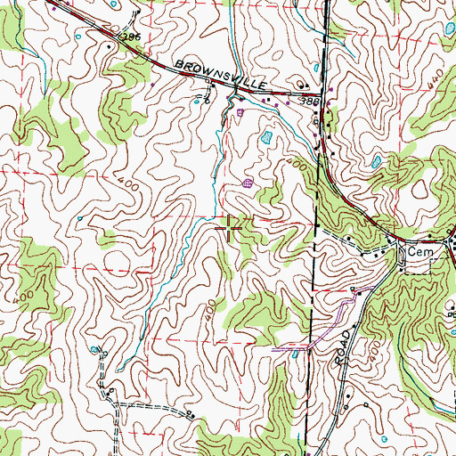 Topographic Map of Byrd Dam, TN