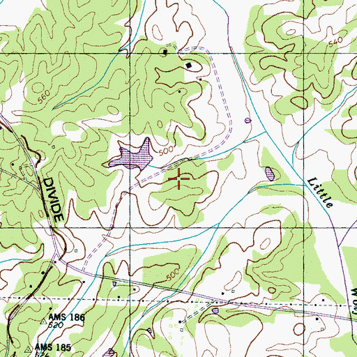 Topographic Map of Berry Lake Dam, TN