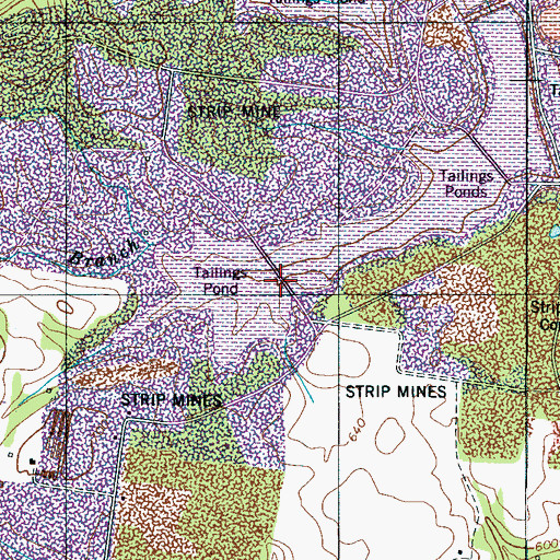 Topographic Map of Monsanto Tailings Pond Number Nine, TN
