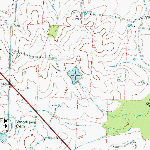 Topographic Map of Melton Lake, TN