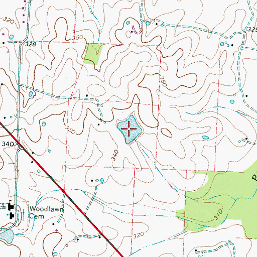 Topographic Map of Melton Dam, TN
