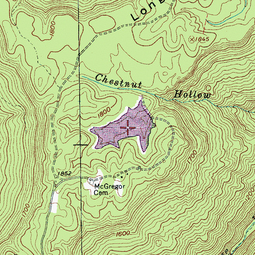 Topographic Map of Boyd Brothers Lake, TN