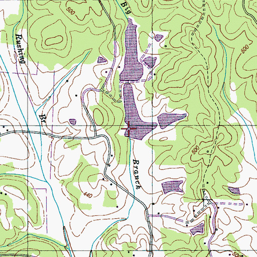 Topographic Map of Refish Number One Dam, TN