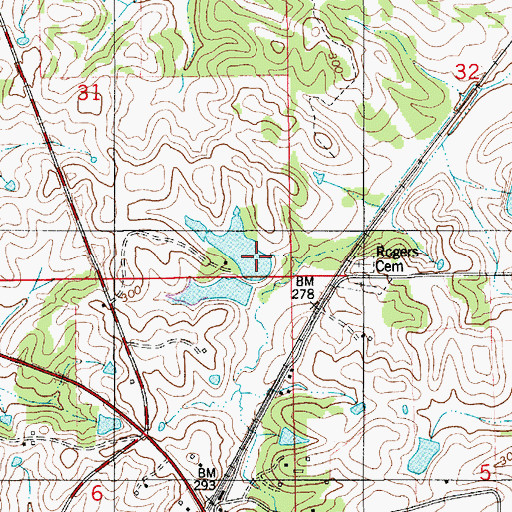 Topographic Map of C P Crenshaw Dam, AL