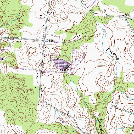 Topographic Map of Airport Lake Dam, TN