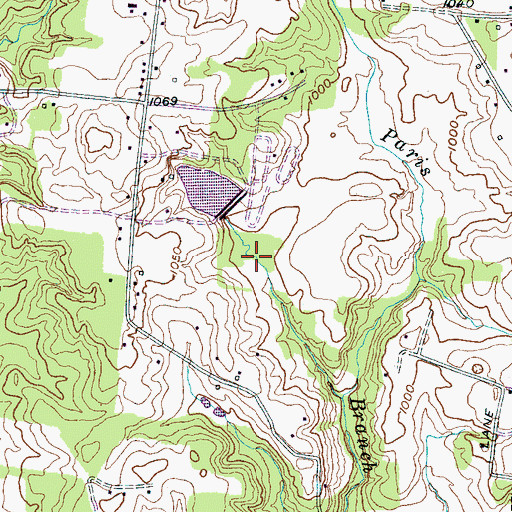 Topographic Map of Airport Lake, TN