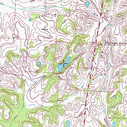 Topographic Map of Doris Irvin Lake, TN