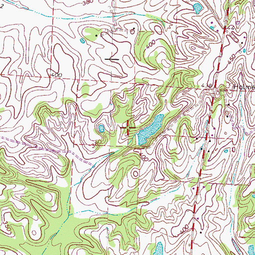 Topographic Map of Doris Irvin Dam, TN