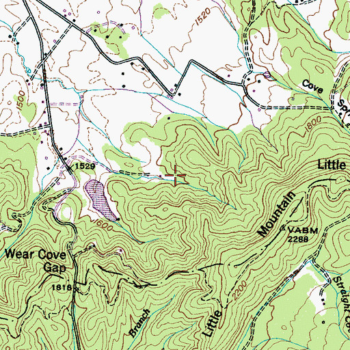 Topographic Map of Margerita Craig Lake, TN