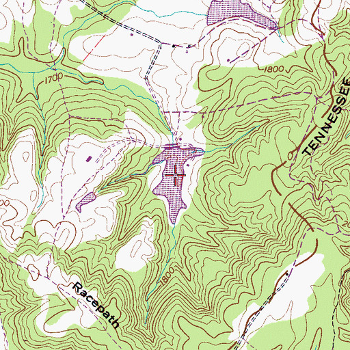 Topographic Map of Hugh Clayborne Lake, TN