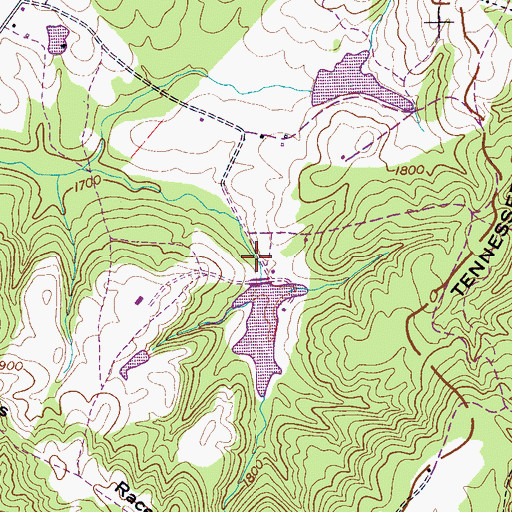 Topographic Map of Hugh Clayborne Dam, TN