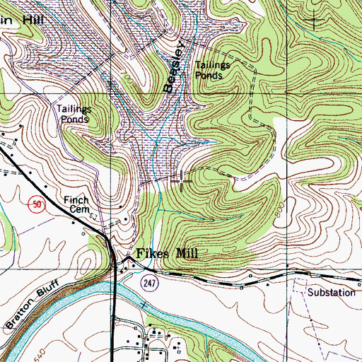 Topographic Map of Hooker Chemical Pond C, TN