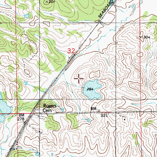 Topographic Map of J L Crenshaw Number 1 Dam, AL