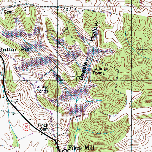 Topographic Map of Hooker Chemical Dam A, TN