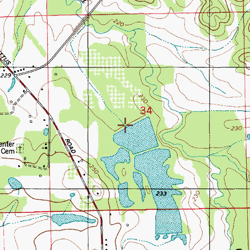 Topographic Map of Davis Number One Dam, AL