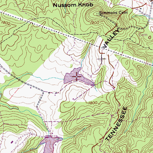 Topographic Map of Beecher Smith Lake, TN