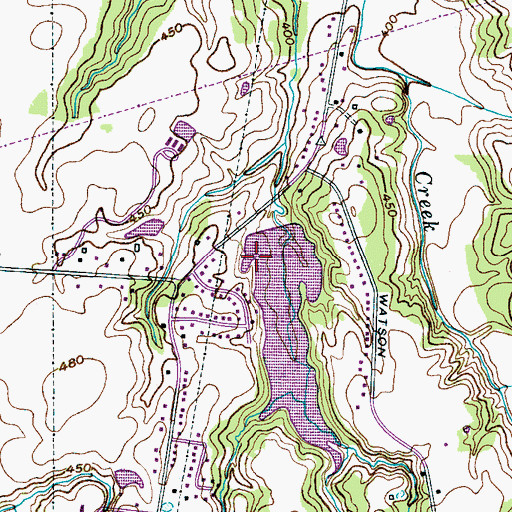 Topographic Map of Lake DeForest Dam, TN