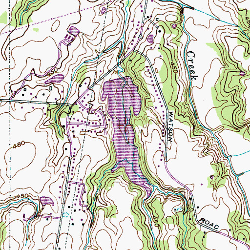 Topographic Map of Lake DeForest, TN