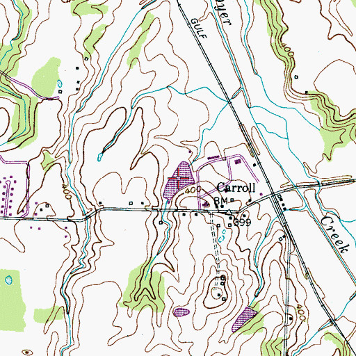 Topographic Map of Construction Products Lake, TN