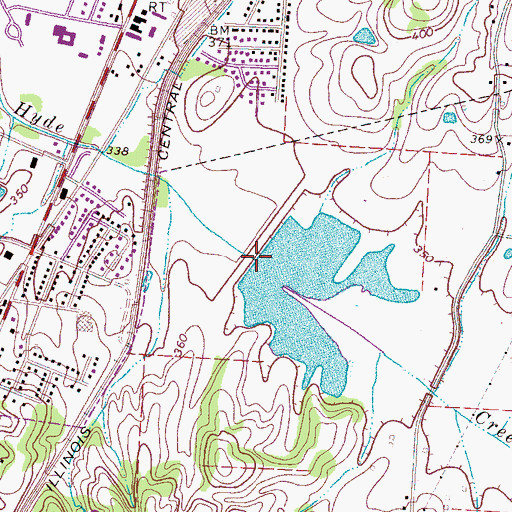 Topographic Map of Cane Creek Dam Number Nineteen, TN