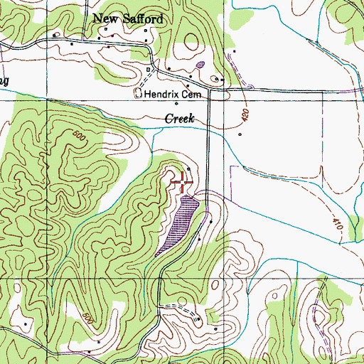 Topographic Map of Lexington Management Corporation Dam, TN