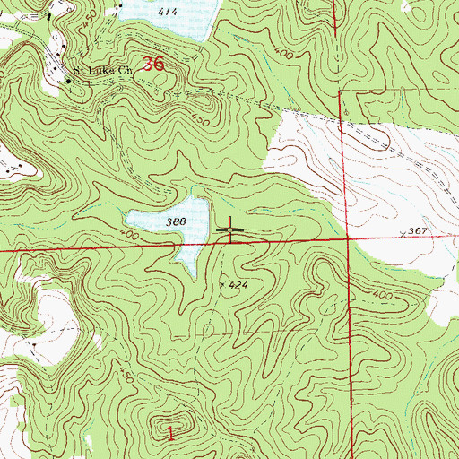 Topographic Map of Enon Pond Number 1 Dam, AL