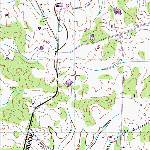 Topographic Map of Milam Pond, TN