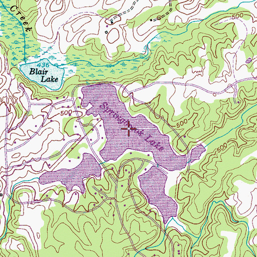 Topographic Map of Springbrook Lake, TN