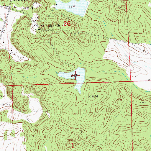 Topographic Map of Enon Lake Number One, AL