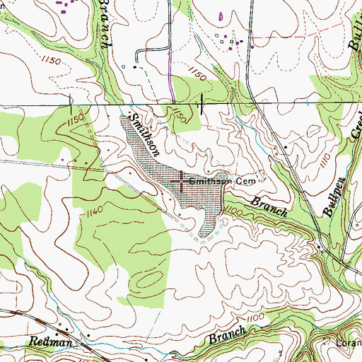 Topographic Map of Lake Anne, TN
