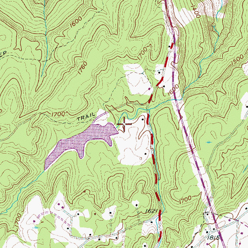 Topographic Map of Spencer Water Supply Dam, TN