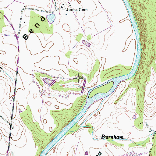 Topographic Map of M C West Tailings Pond Dam, TN