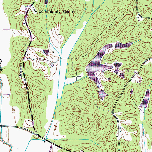 Topographic Map of Catfish Haven Reservoir, TN