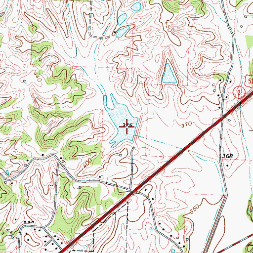 Topographic Map of Cane Creek Dam Number Nine, TN