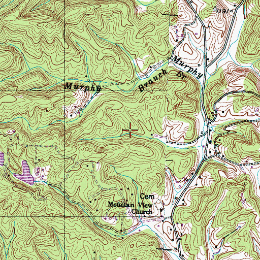 Topographic Map of Hidden Mountain Lake Number One, TN