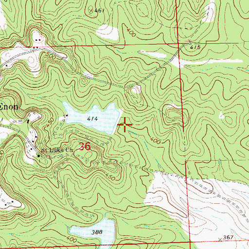 Topographic Map of Enon Number 2 Dam, AL
