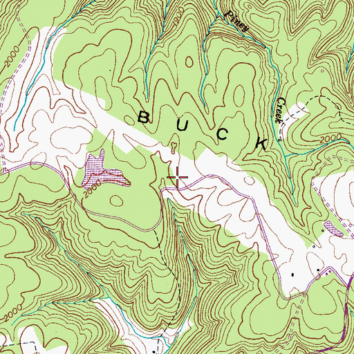 Topographic Map of J P Wyatt Dam, TN