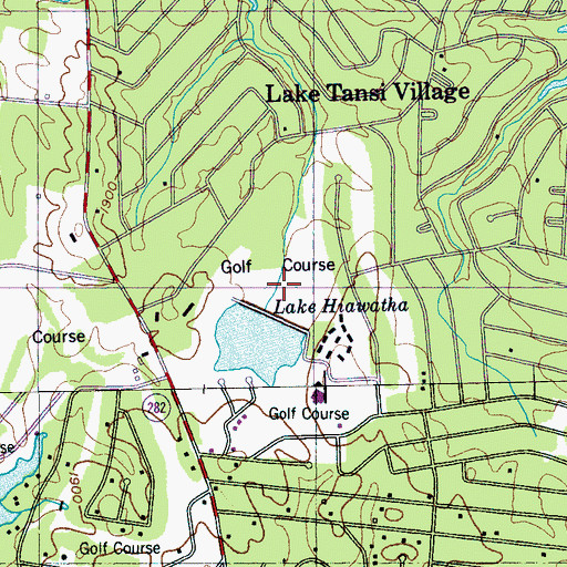 Topographic Map of Byrd Creek Dam, TN