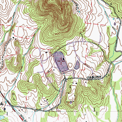 Topographic Map of Lake Colonial Estates, TN