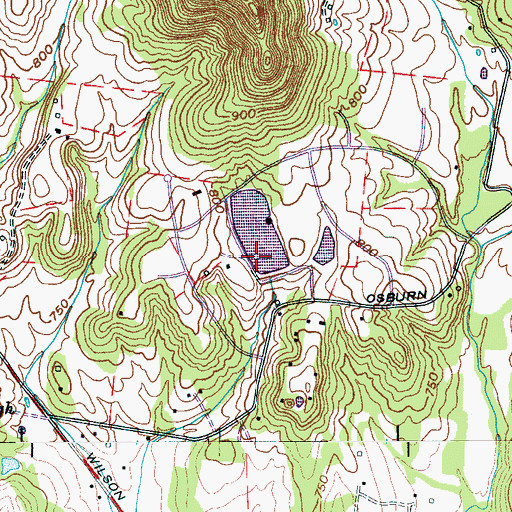 Topographic Map of Lake Colonial Estates Dam, TN