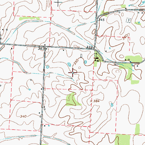 Topographic Map of W H Bowers Lake, TN