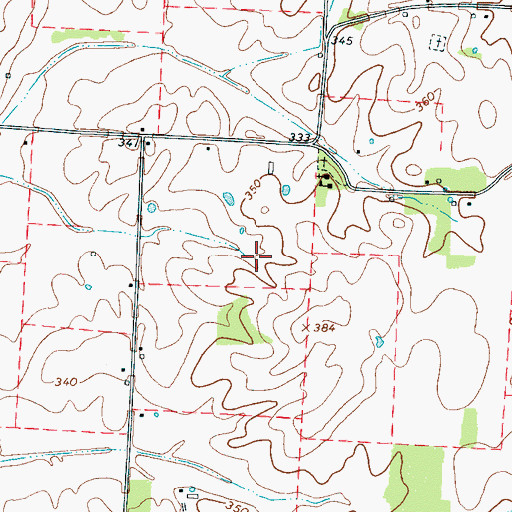 Topographic Map of W H Bowers Lake Dam, TN
