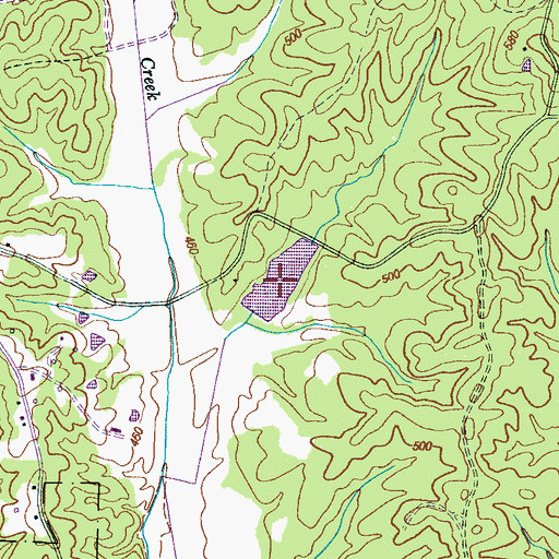 Topographic Map of Lester Jackson Lake, TN