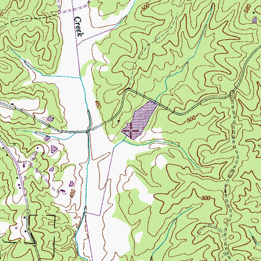 Topographic Map of Lester Jackson Dam, TN