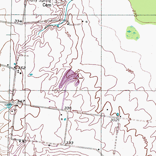 Topographic Map of Clark Farm Lake Dam, TN