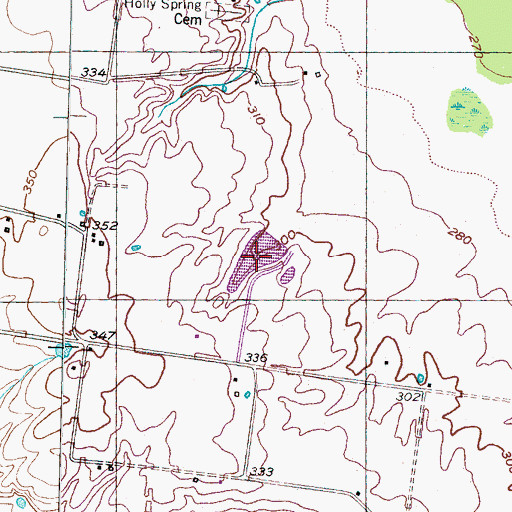 Topographic Map of Clark Farm Lake, TN