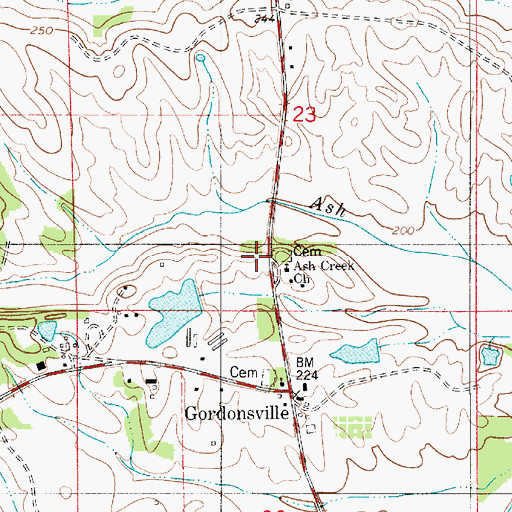 Topographic Map of Bessie Beck Lake, AL