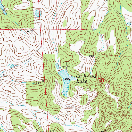 Topographic Map of Sorrell Dam, AL