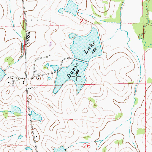 Topographic Map of Davis Number 3 Dam, AL