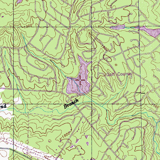 Topographic Map of Kirkstone Lake, TN